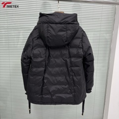 TIMETEX Women's Winter Parka Casual Loose Drawstring Hooded Jacket with White Duck Down Oversized Reversible Waterproof