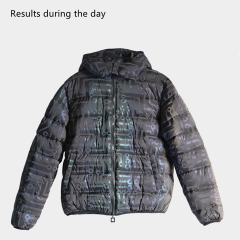 Comfortable Circuit Pattern High Vis Glitter Reflective Casual Bubble Jacket Coat Winter Down Clothing for Men Workout Hip-hop