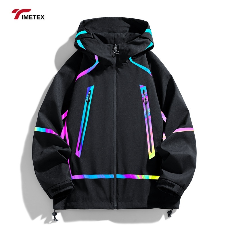 TIMETEX Softshell Sport Jacket for Couples Waterproof Casual Design Colorful Solid Stand Zipper Warm Heating for Autumn Hiking