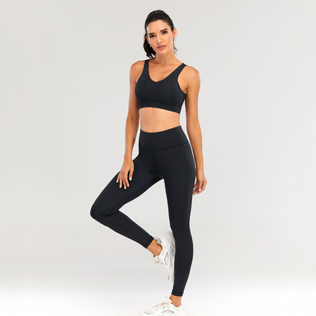 TIMETEX Hot Sale Women Yoga Sport Bra Set High Waist Fitness Workout Clothing Two Piece Yoga Sets