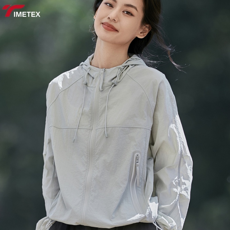 TIMETEX Summer Lightweight Breathable Outdoor Jackets for Men Women Unique Collar Loose-Fitting Hooded Coat for Various