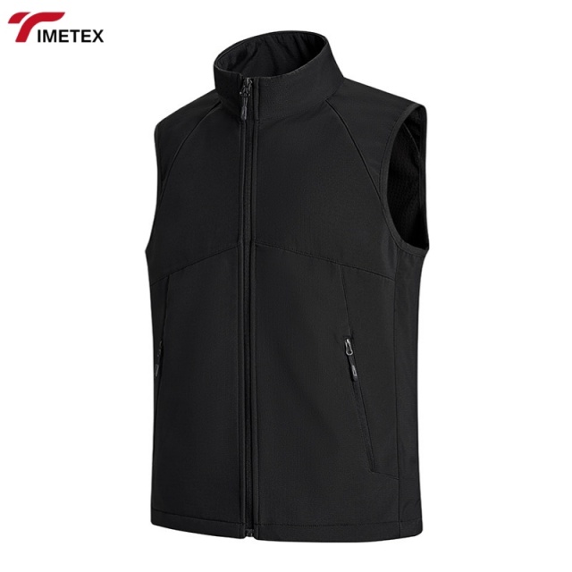 TIMETEX Autumn and Winter New Men's and Women's Breathable Windproof Waterproof Zipper Outdoor  Soft Shell Vest Jacket