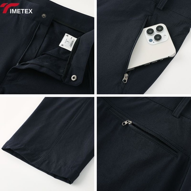 TIMETEX Men's Casual Sports Pants Lightweight Breathable Quick-Dry Mid Waist Zipper Fly Flat Straight Pattern for Spring Summer