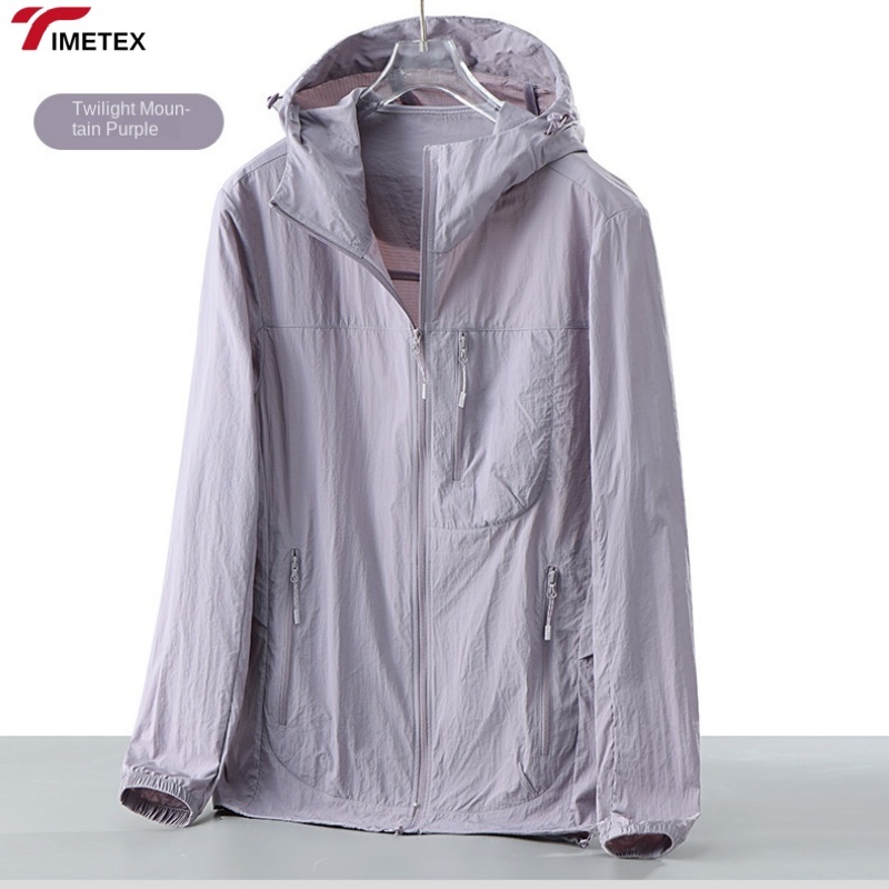 TIMETEX Custom Logo Soft Shell Lightweight  Hoodie UPF 50+ Compression Breathable Unisex Jackets for Sun Protection Hiking