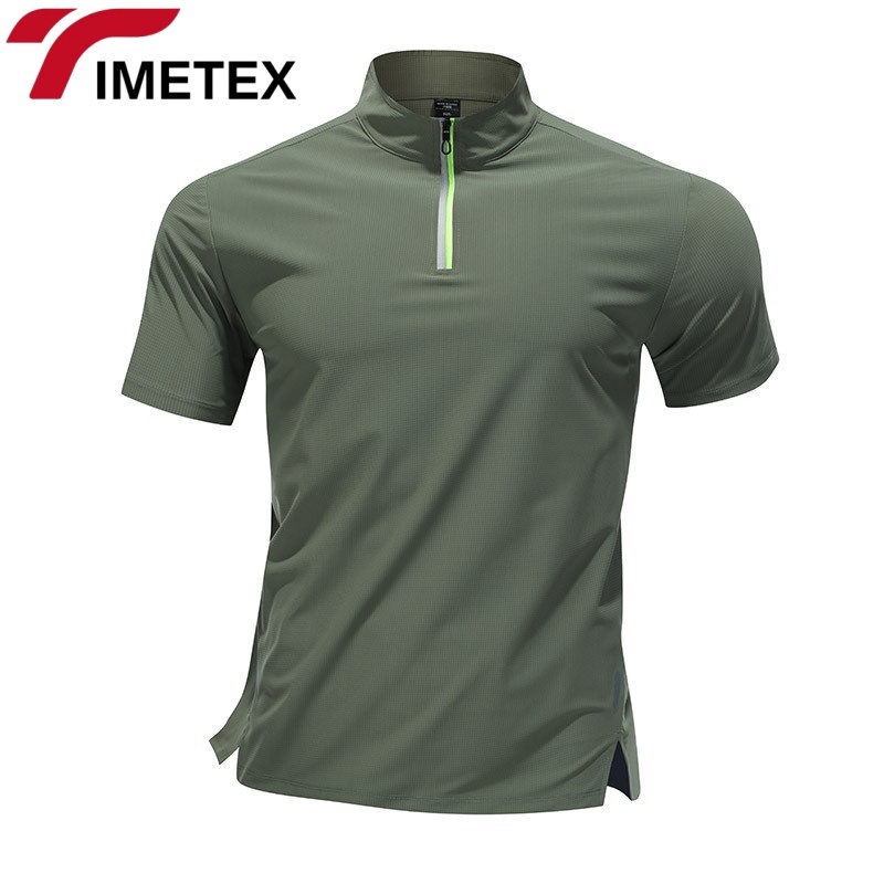 TIMETEX Men's Lightweight Quarter Zipper Sport Training Shirt Breathable Gym Activewear for Running Cycling Cyclist T-shirt