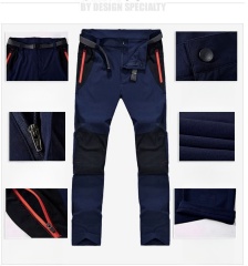Men's Summer Outdoor Quick Dry Pants Stretch Breathable Mountain Climbing Casual Sports Hiking Fast Fishing Mid Waist Flat Front