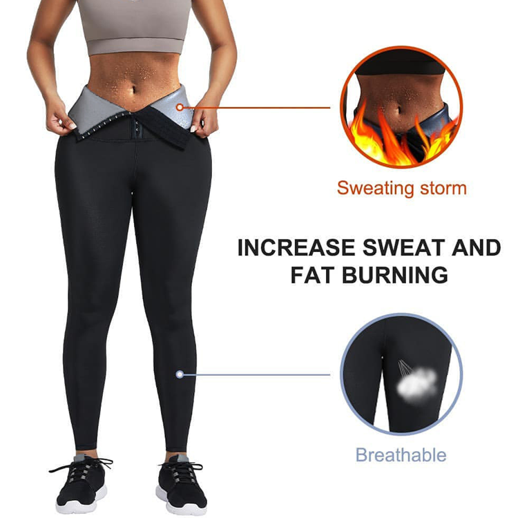 New Women Weight Loss Neoprene Waist Trainer Abdomen Fitness Pants Training Buttocks Sports Yoga Pants Sweating Leggings