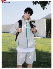 TIMETEX Factory Direct Softshell Jackets Waterproof Plaid Fabric Hooded Collar Quick-Dry Water Resistant Weft Knitted Design