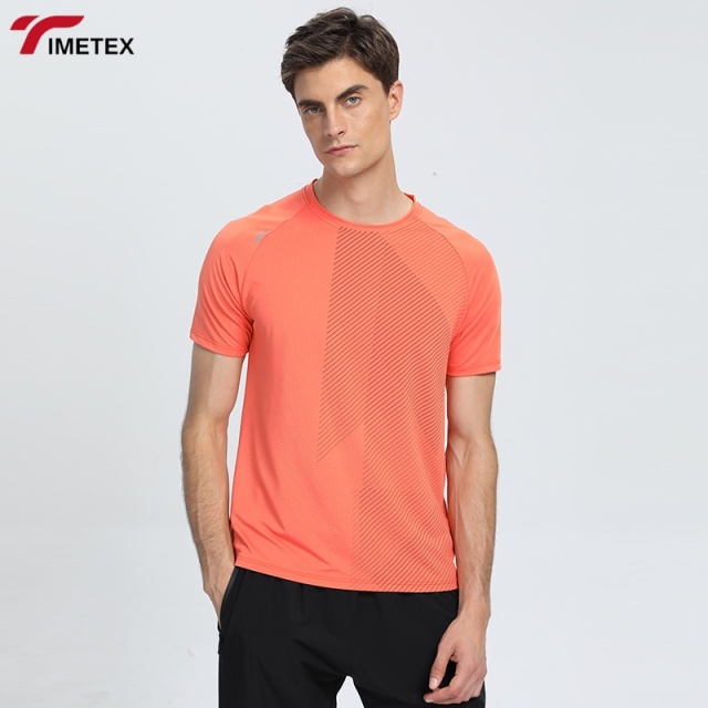 TIMETEX Summer Hot Selling Loose Fitting Sports Casual Quick Drying Top T-Shirt With Dark Print Ice Silk Fitness Short Sleeves
