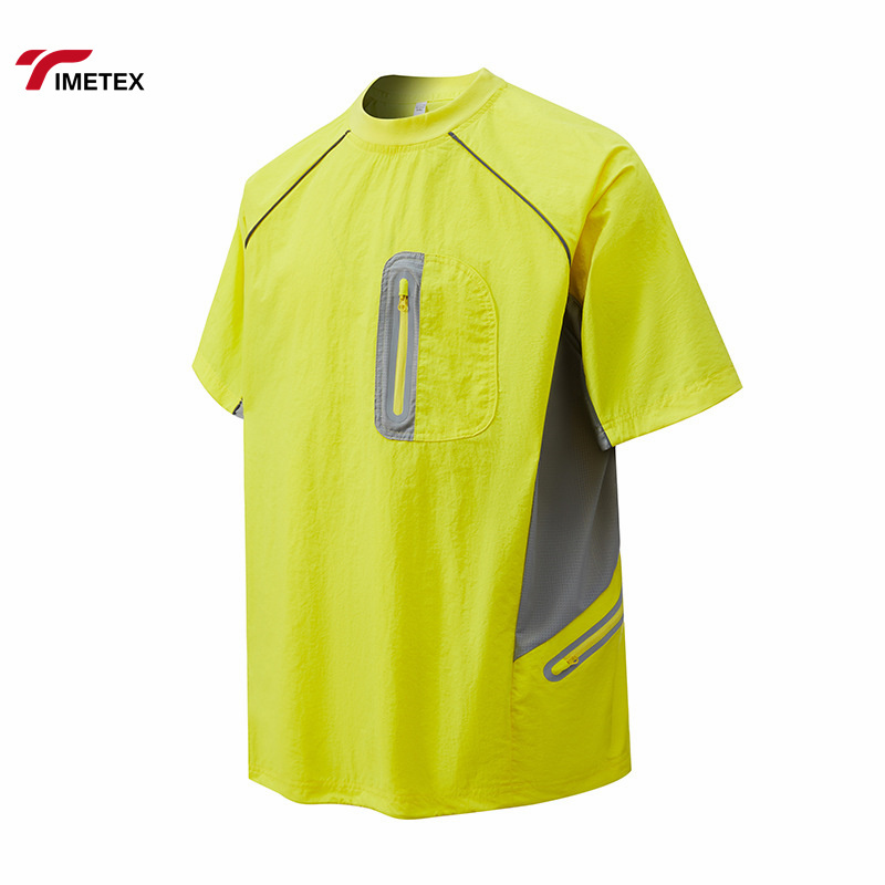 Custom Sports Short-Sleeved Oversized T-Shirt Summer Outdoor Quick Drying Round Neck Seamless Fusing Pocket T-shirt Unisex