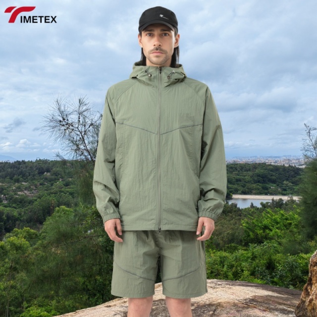 TIMETEX Custom Men's & Women's Zipper Closure Windbreaker Anorak  Breathable Windproof Embroidery Stand Sun Protection