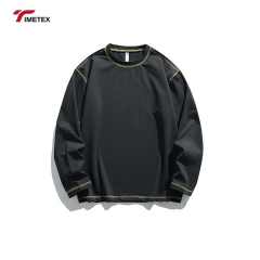 TIMETEX Customizable OEM Men's Lightweight Crewneck Sweatshirt Drop Shoulder Hoodie Embroidered Design Solid Pattern 2XL Cycling