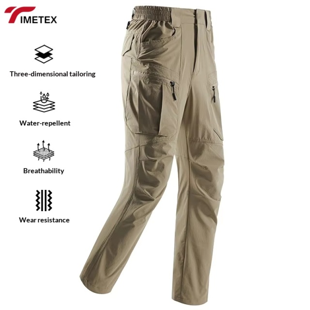 TIMETEX Men's Outdoor Waterproof Tactical Pants 6XL Mid Waist with Rib Stop Multi-Pockets Cargo Worker Pants for Hiking Hunting