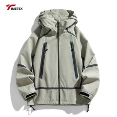 TIMETEX Softshell Sport Jacket for Couples Waterproof Casual Design Colorful Solid Stand Zipper Warm Heating for Autumn Hiking