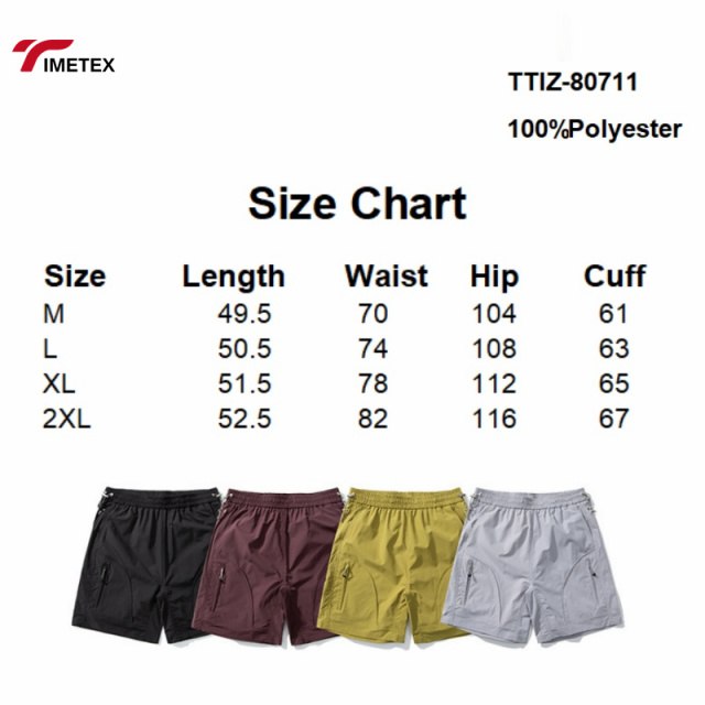Wholesale Custom Quick Dry Men's Workout Shorts Elastic Waist with Zip Pocket Jogging & Gym Shorts Windproof Summer Sports