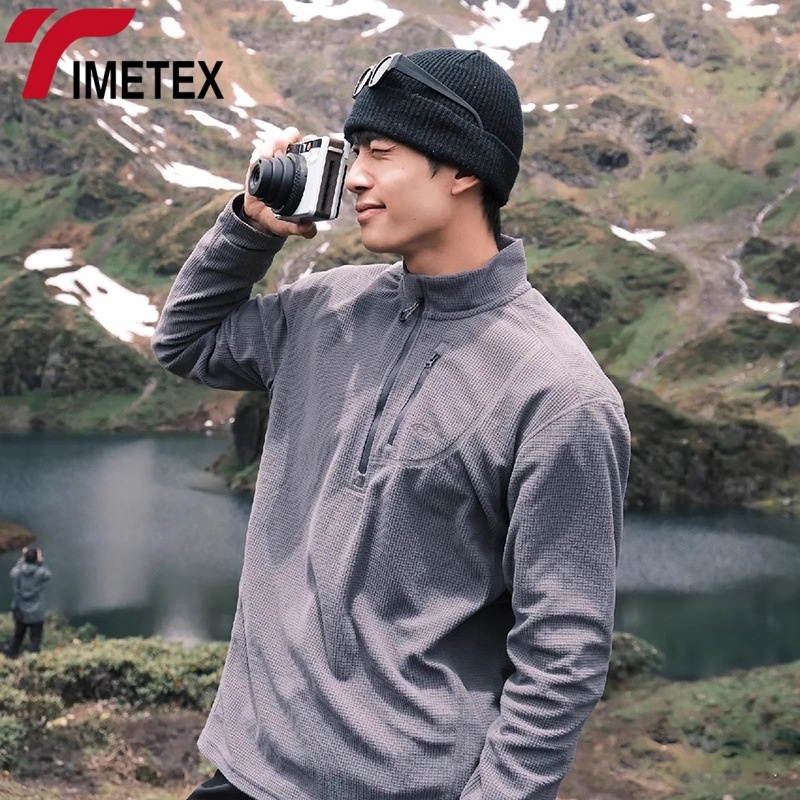 TIMETEX Men's MicroPile Pocket Jacket Solid Black XL Eco-Friendly Light Weight Modern Regular Zipper PF Standard