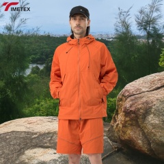 TIMETEX Lightweight Athletic Hooded Sweatshirt Set Solid Pattern Windbreaker Gym Athletic Sweatsuits Athleisure Outfit Hoodies