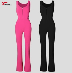 New Female Leisure Trumpet Dance Fitness Bodysuit Nude Yoga Clothes Sports Jumpsuits