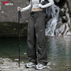 Women's Quick-Drying Climbing Pants High Waist Loose Fit Windproof Waterproof Sunscreen Casual Outdoor Sports Pants Fo Hiking