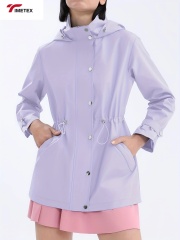 Timetex  Stylish Simple Commuter Design Casual Jacket for Spring/Summer Long Length Adjustable Waist 5XL Solid Autumn Woven