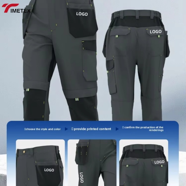 High Quality Men's Work Trousers Breathable Mechanic Pants Multi-Functional Pockets Wear-Resistant for Workers Mechanics