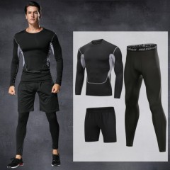 Fashion 3 Piece Latest Design Men Suit Casual Long Sleeve Running Training 3 Piece Activewear Set
