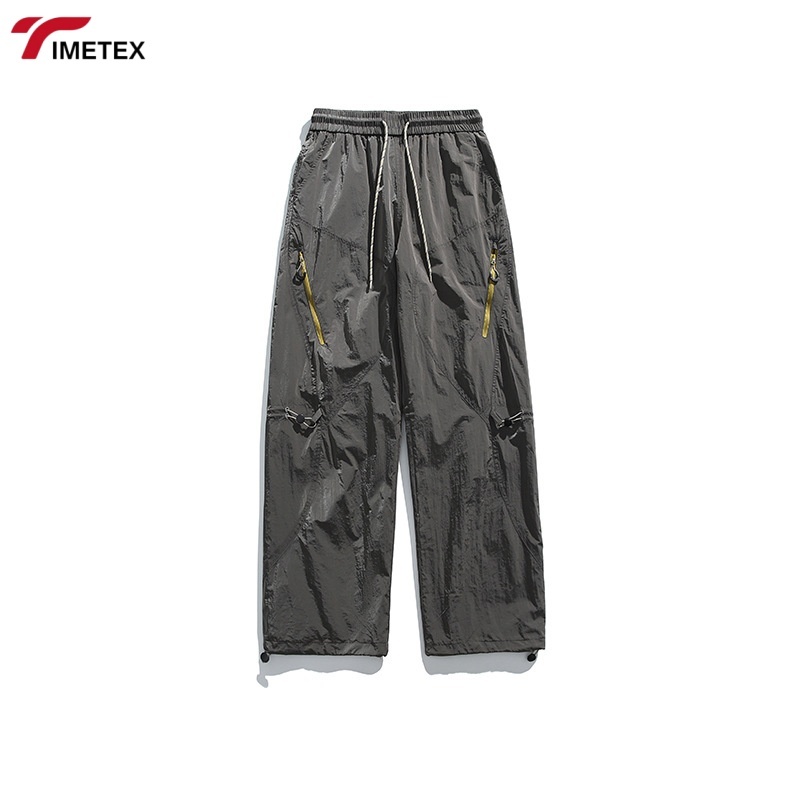 TIMETEX Latest Products Oversized Casual Straight Leg Multi-Pockets Streetwear Cotton Black Cargo Pants