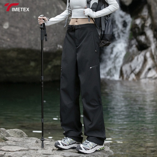 Women's Quick-Drying Climbing Pants High Waist Loose Fit Windproof Waterproof Sunscreen Casual Outdoor Sports Pants Fo Hiking