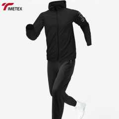 TIMETEX Men's Sports Suit Quick-Drying Fitness Clothing for Spring Autumn Morning Running Cycling Windproof Zipper Jackets Set