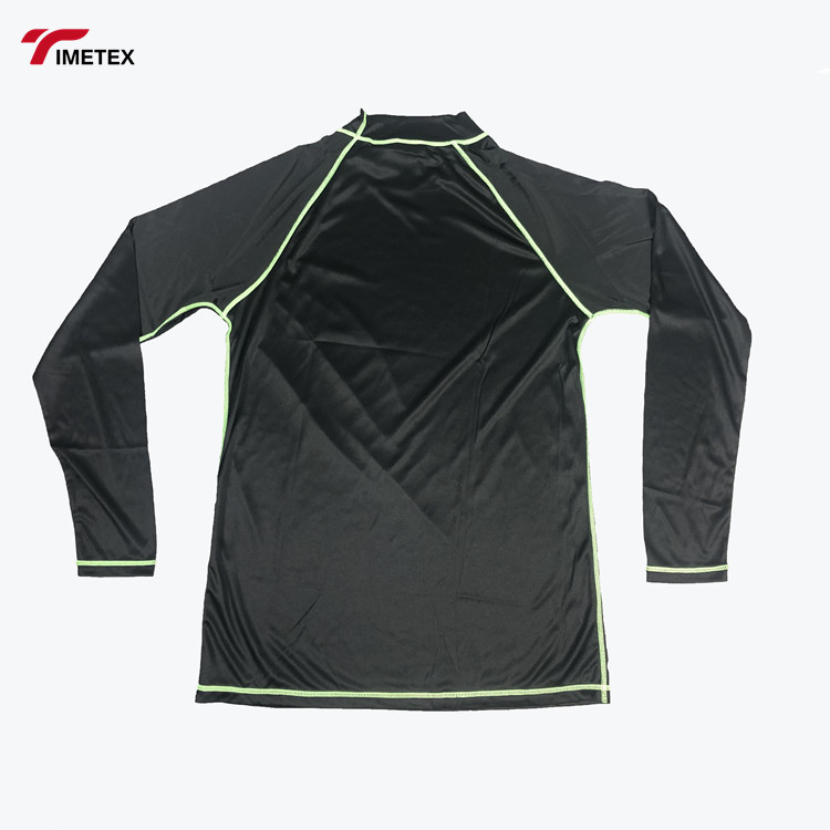 TIMETEX Oem Custom Logo 100% Polyester Quick Dry Fabric UPF 50 Solid Color Long Sleeve Men Rash Guard