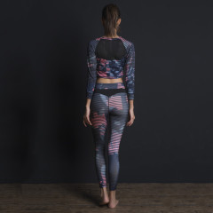 Hot Sale High Quality 3pcs Yoga Set Women Gym Workout Clothes Sports Bra+long Sleeve Fitness Crop Top+leggings Sports Suits