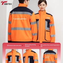 High Visibility Fluorescent Work Suits Safety Roadway Winter Work Wear Jackets and Pants Custom Hi Vis Waterproof Work Clothes