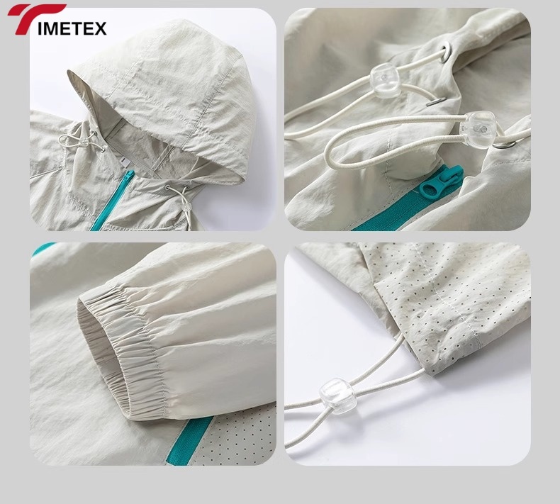 TIMETEX Factory Direct Softshell Jackets Waterproof Plaid Fabric Hooded Collar Quick-Dry Water Resistant Weft Knitted Design