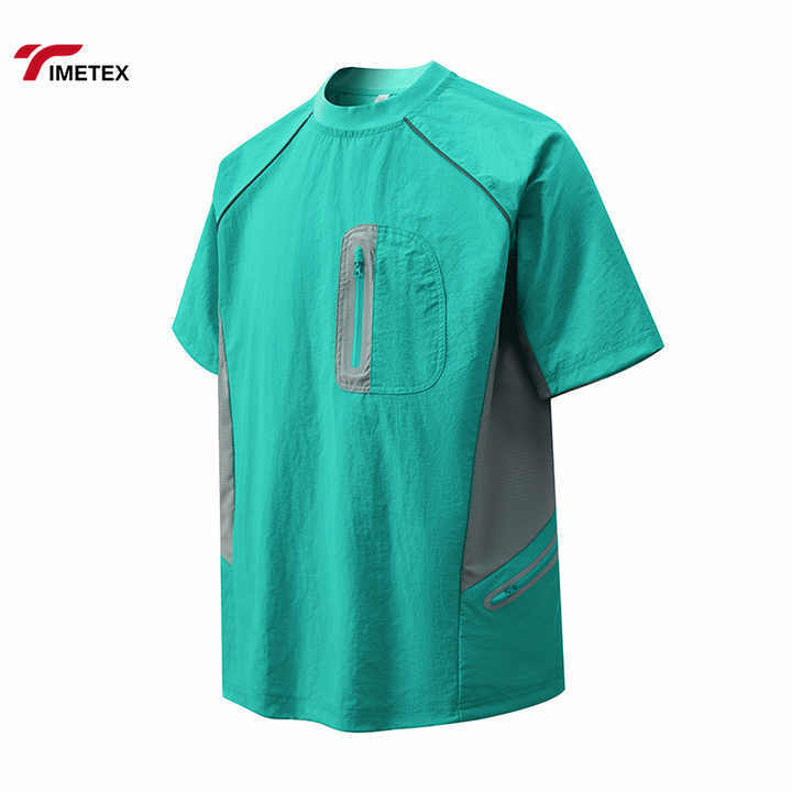 Custom Sports Short-Sleeved Oversized T-Shirt Summer Outdoor Quick Drying Round Neck Seamless Fusing Pocket T-shirt Unisex