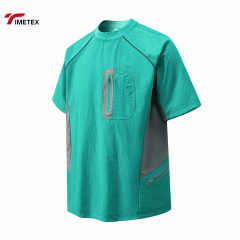 Custom Sports Short-Sleeved Oversized T-Shirt Summer Outdoor Quick Drying Round Neck Seamless Fusing Pocket T-shirt Unisex