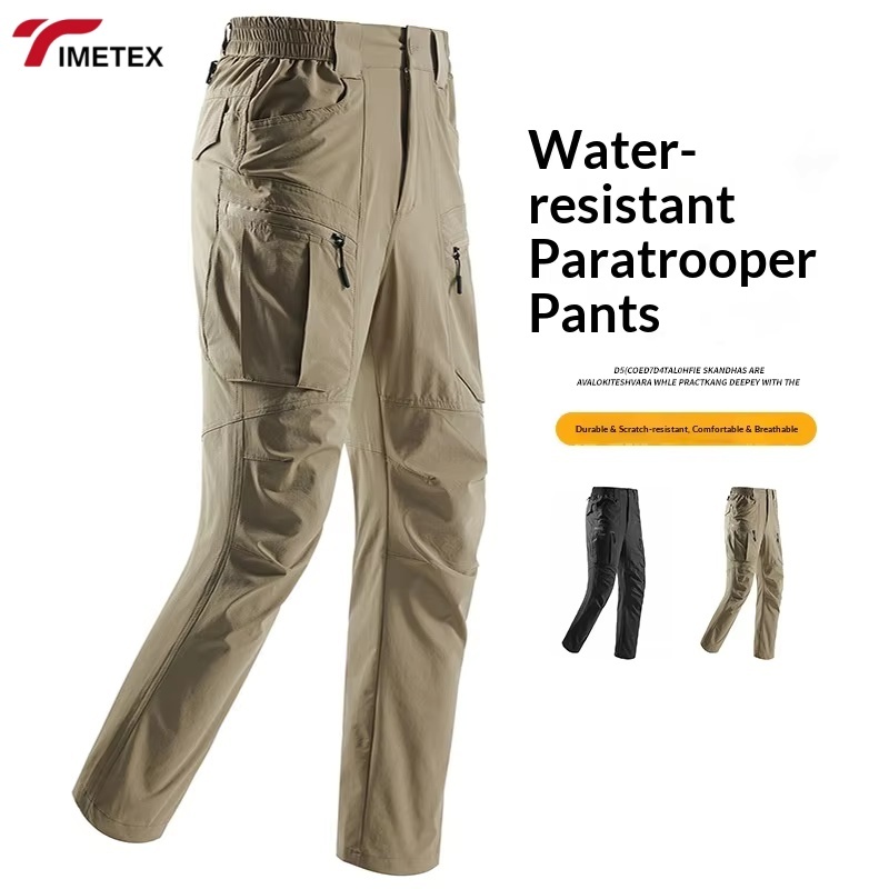 TIMETEX Men's Outdoor Waterproof Tactical Pants 6XL Mid Waist with Rib Stop Multi-Pockets Cargo Worker Pants for Hiking Hunting