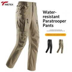 TIMETEX Men's Outdoor Waterproof Tactical Pants 6XL Mid Waist with Rib Stop Multi-Pockets Cargo Worker Pants for Hiking Hunting