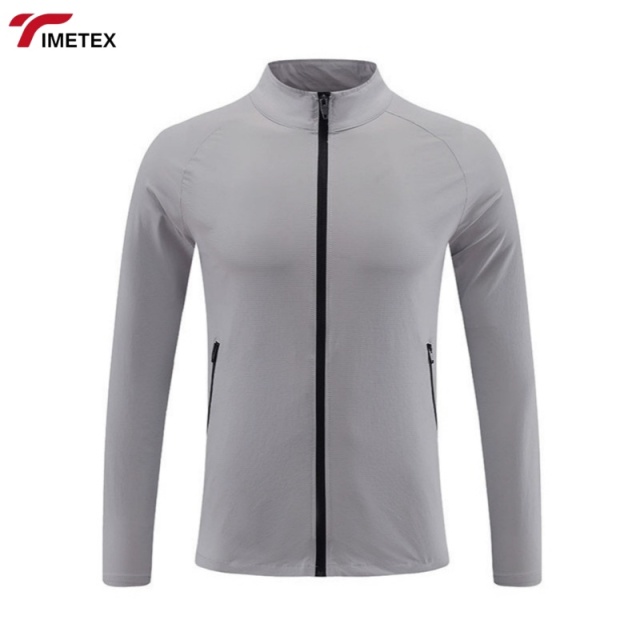 TIMETEX Men's Equestrian Running Zip-up Jacket Long Sleeve Sports Coat Water Resistant New Listing Jacket
