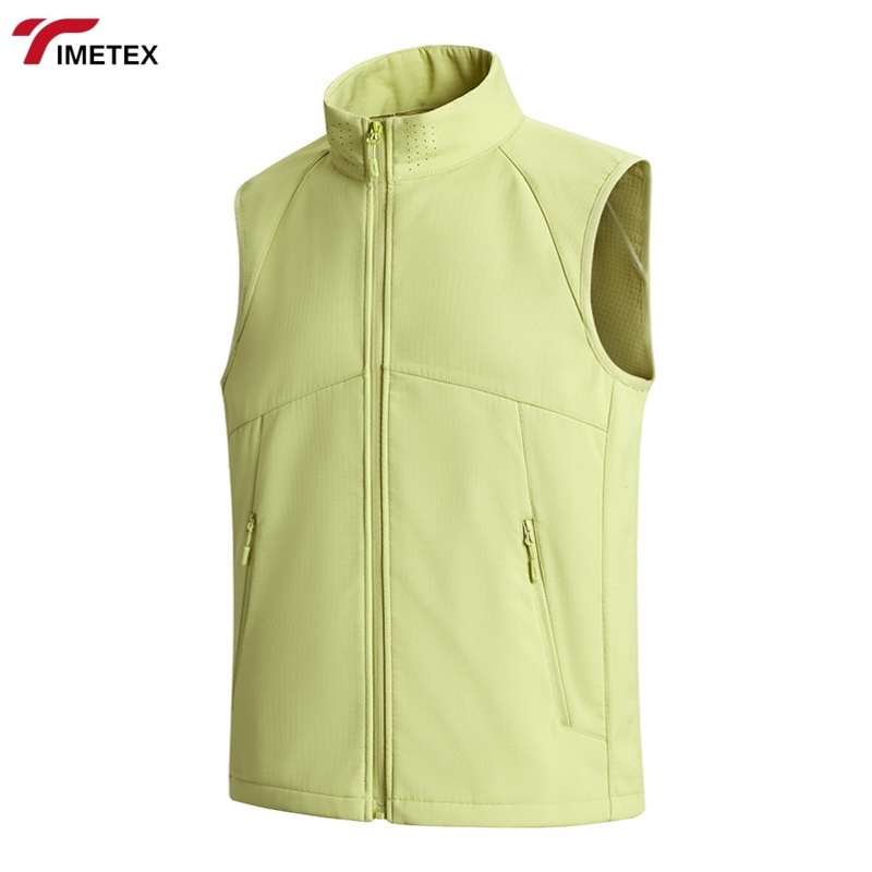 TIMETEX Autumn and Winter New Men's and Women's Breathable Windproof Waterproof Zipper Outdoor  Soft Shell Vest Jacket