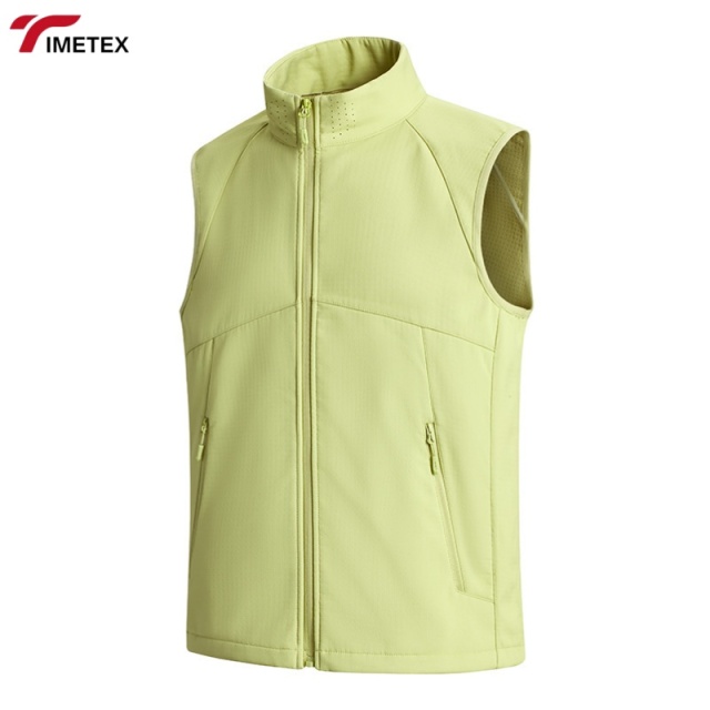 TIMETEX Autumn and Winter New Men's and Women's Breathable Windproof Waterproof Zipper Outdoor  Soft Shell Vest Jacket