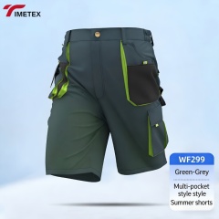 Unisex Summer Short Work Pants Pockets Breathable Nontoxic Anti-Static Industrial Work Uniform for Spring/Autumn Workshop