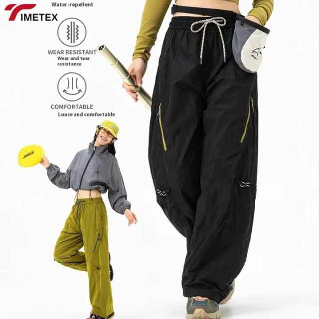 TIMETEX Latest Products Oversized Casual Straight Leg Multi-Pockets Streetwear Cotton Black Cargo Pants