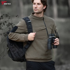 TIMETEX Wholesale Custom Logo Cotton Quarter Zip up Hoodie High Quality Blend Sport Gym Fleece Workout 1/4 Zipper Men Hoodies