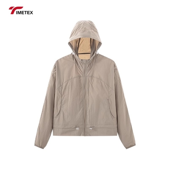 TIMETEX Unisex Long Casual  Cycling Wear Breathable Quick-Drying Hooded Zipper Waterproof UV Protection for Outdoor