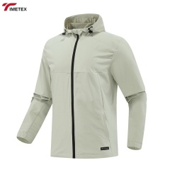 TIMETEX Custom Men's Autumn Winter Sports Windbreaker Quick Dry Long Sleeve Hooded Jacket Stand Zipper Closure WaterproofPrinted