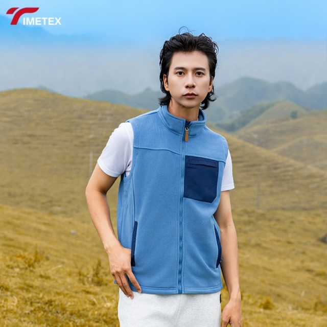 TIMETEX Wholesale Custom Made Logo Women's Knitted Lightweight  Eco-Friendly Sleeveless Outerwear Vest with Front Pocke