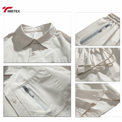 Summer Outdoor Fashion   Men's  Lace Short-Sleeved T-Shirt Single Breasted Casual Couple Shorts Suit