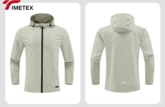 TIMETEX Custom Men's Autumn Winter Sports Windbreaker Quick Dry Long Sleeve Hooded Jacket Stand Zipper Closure WaterproofPrinted