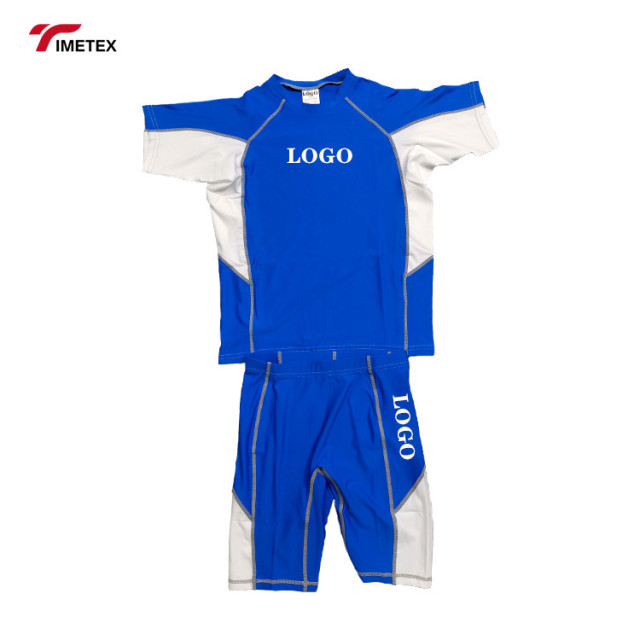 TIETEX Wholesale OEM Custom Kids Short Sleeve UV protection Rash Guard Custom Logo Surfing Rash Guard
