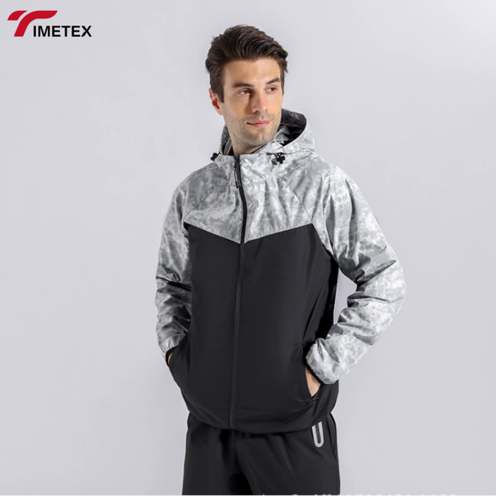 TIMETEX Men's Jacket Weight Loss Trainer Jacket and Pants Exercise Sweat Suit for Jogging Fitness Training